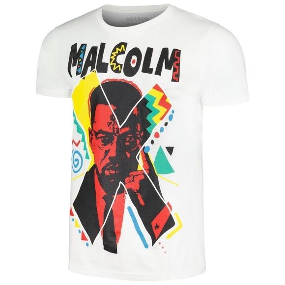 Reason Malcom X Unisex 90’s Artist Edition T-Shirt In White - Picture 1 of 3